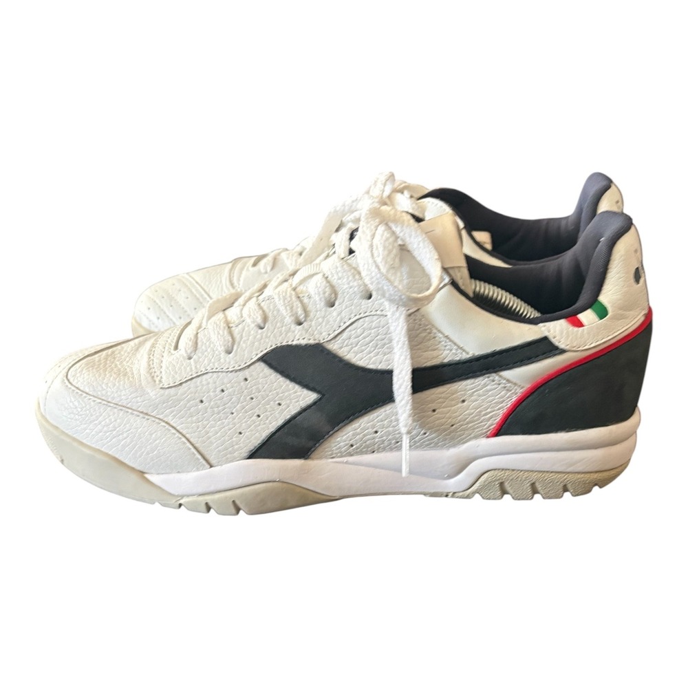 Diadora Heritage B.Elite Mens White Leather Sneakers Italian Flag 11 175990